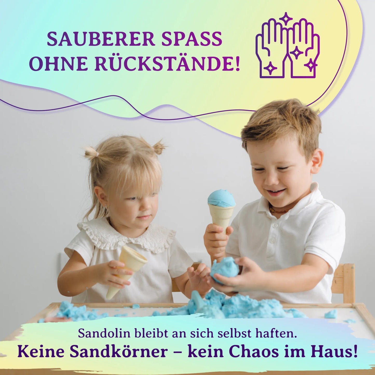 Kinetischer Sand aus Bienenwachs bunt