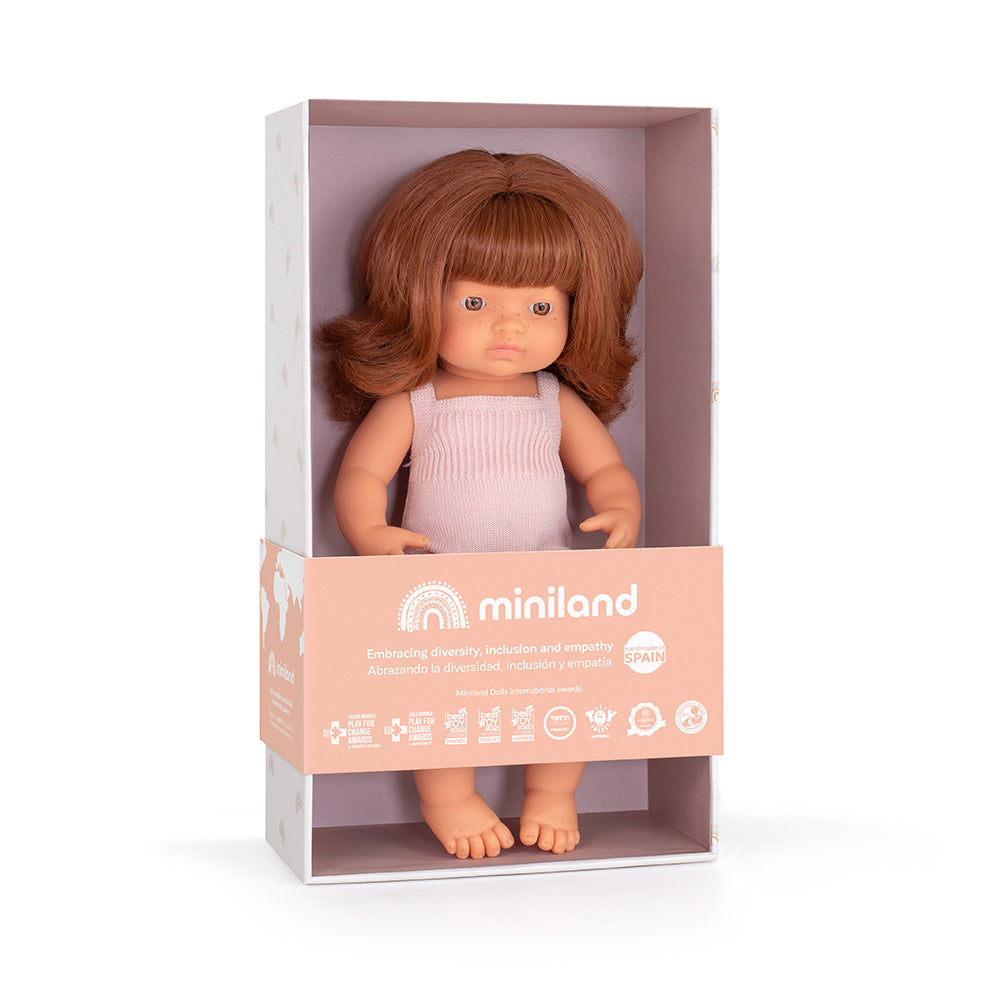 Baby Doll Redhead Girl 38 cm Colourful
