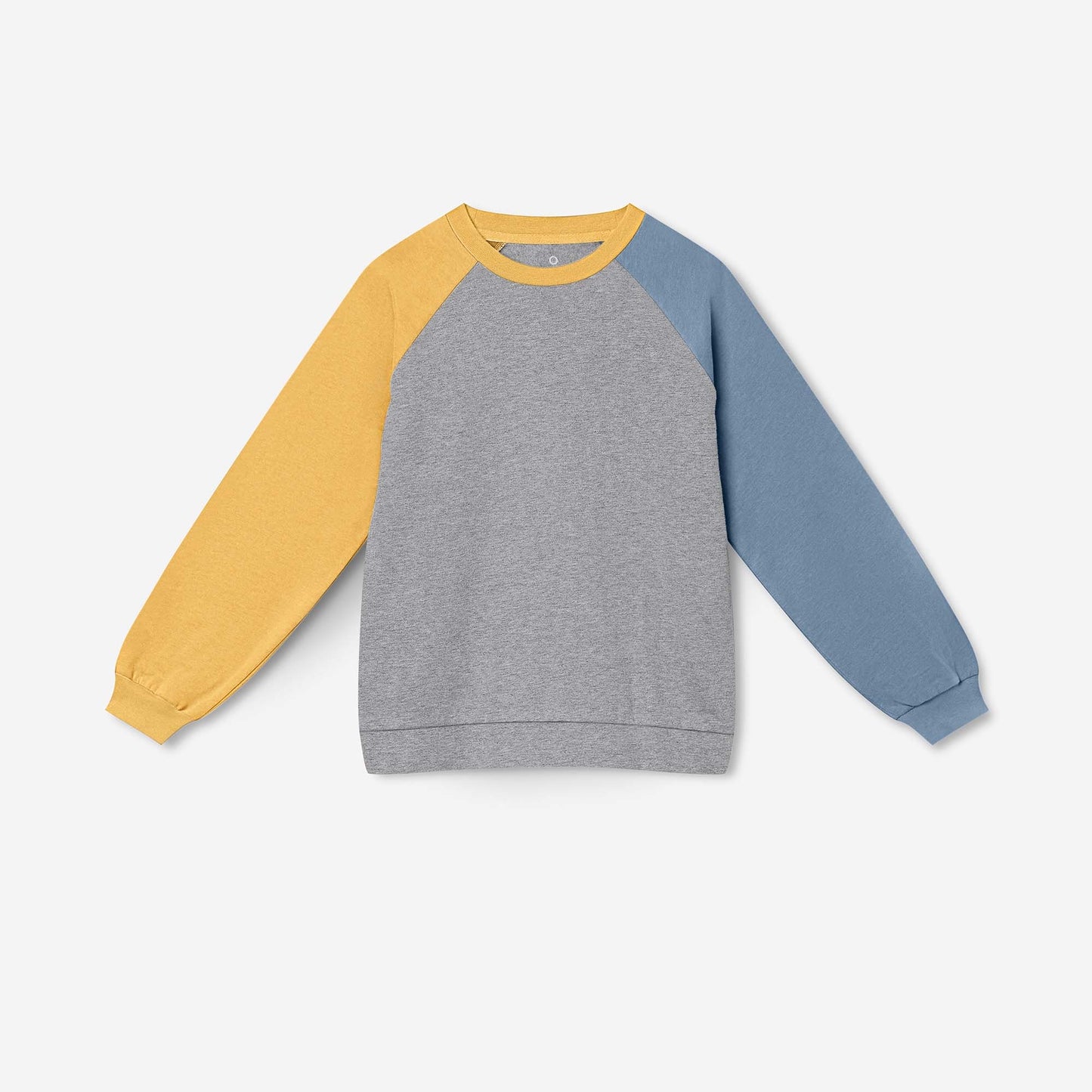 Boxy Sweater Colourblocked Blau