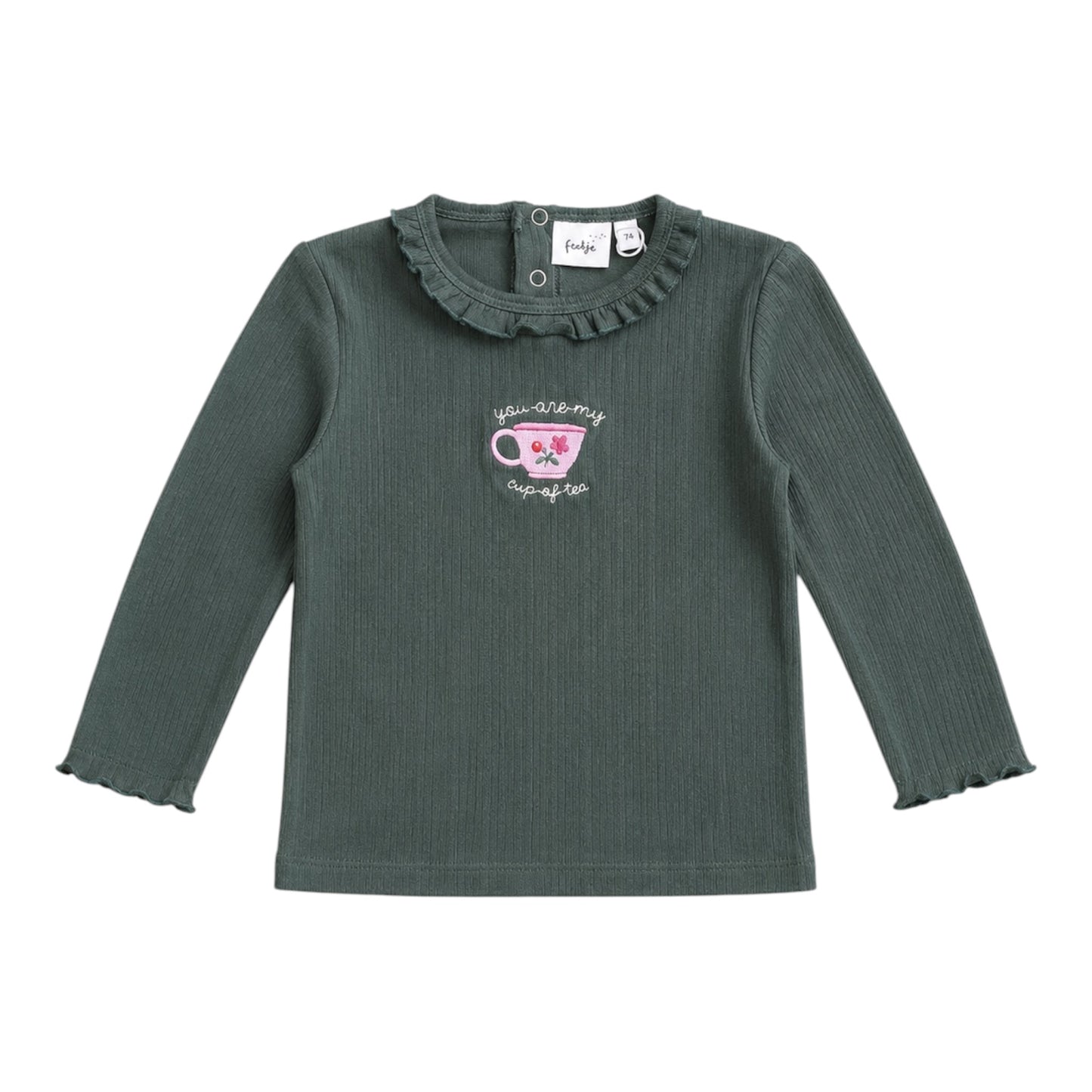 Longsleeve dunkelgrün | feetje