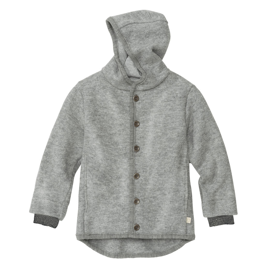Walkjacke grau aus Schurrwolle
