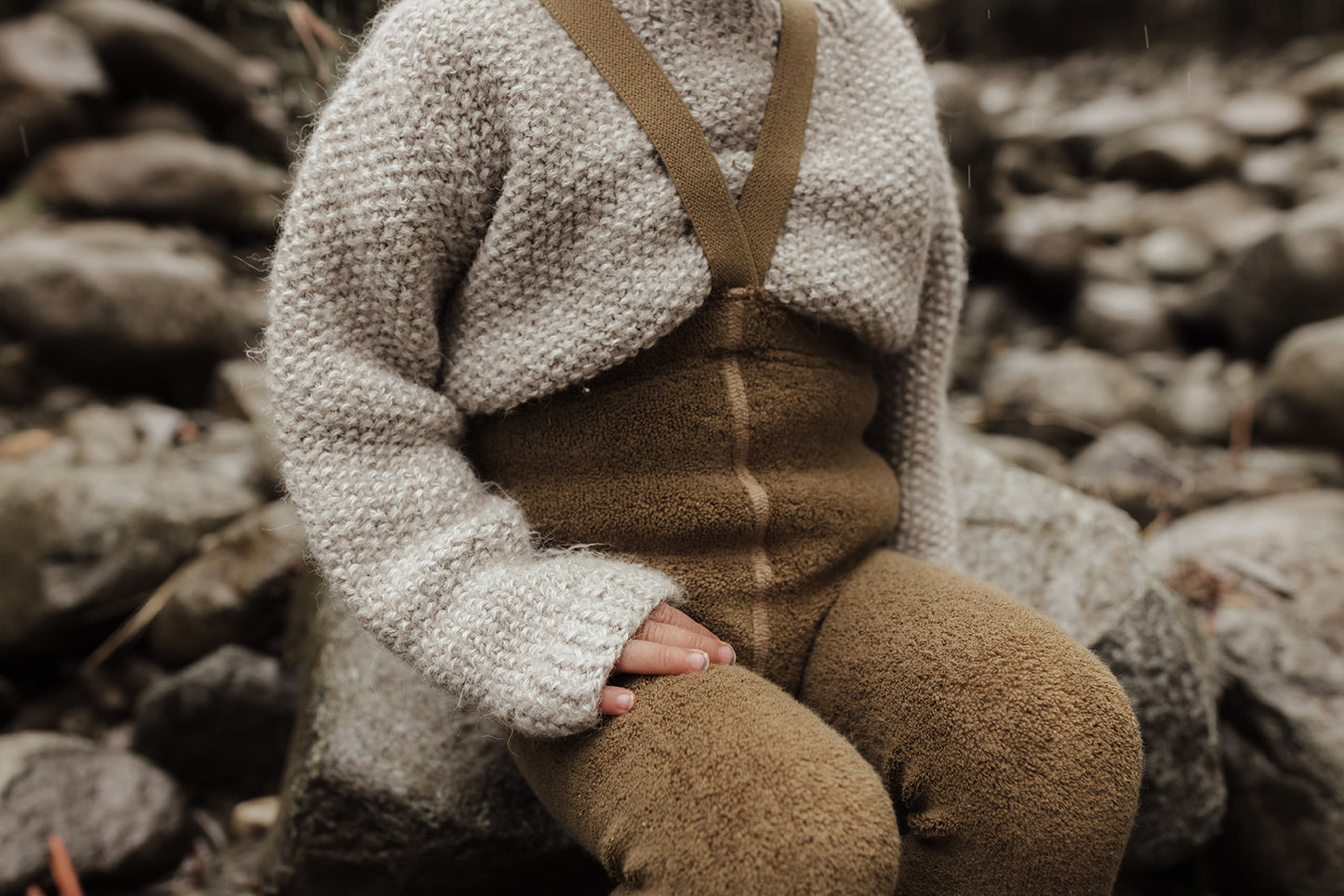 Teddy Warmy Footless Tights Acorn Brown