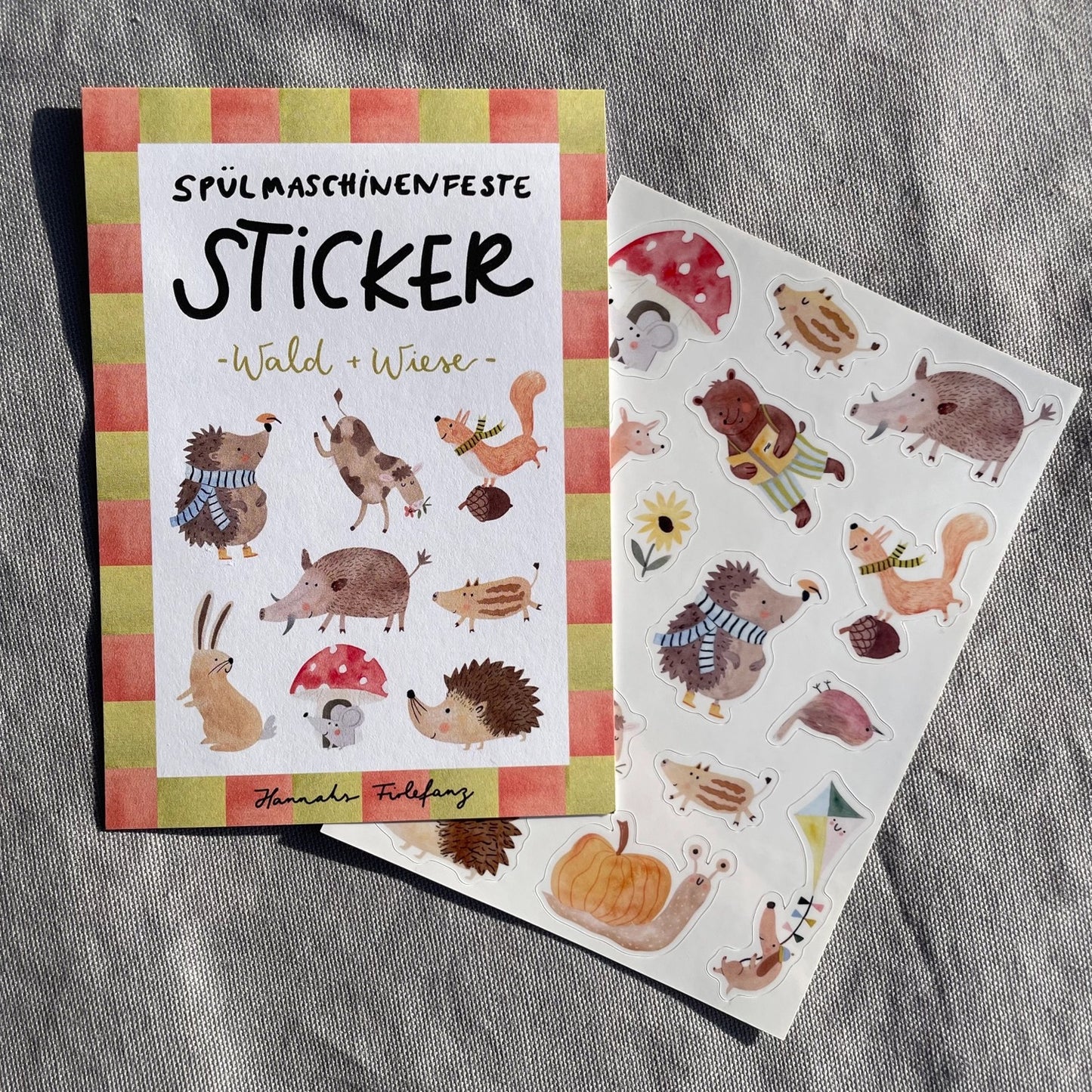 spülmaschinenfeste Sticker Wald und Wiese | Hannahs Firlefanz