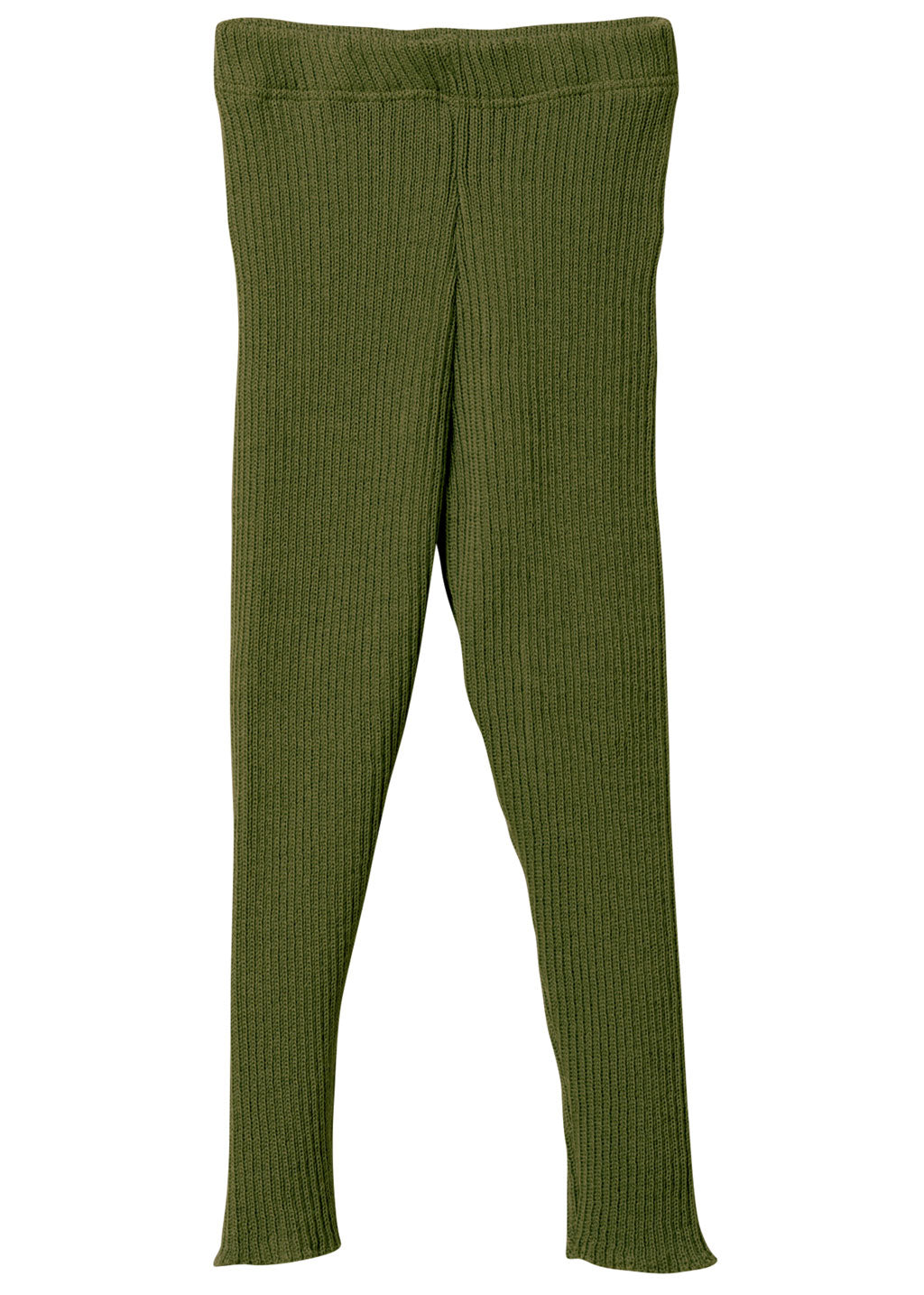Strick Leggings khaki aus Schurrwolle