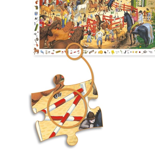 Wimmelpuzzle: Pferde