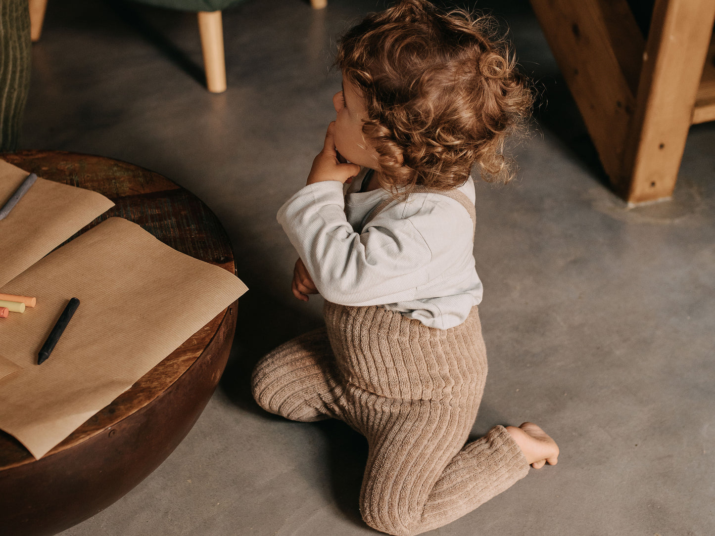 Granny Teddy Footless Tights Peanut Blend