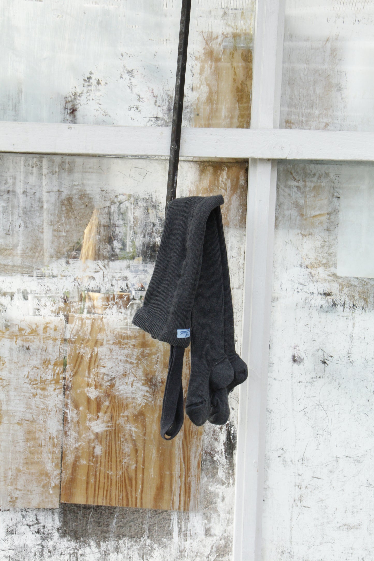 Footed Tights Dark Grey Blend