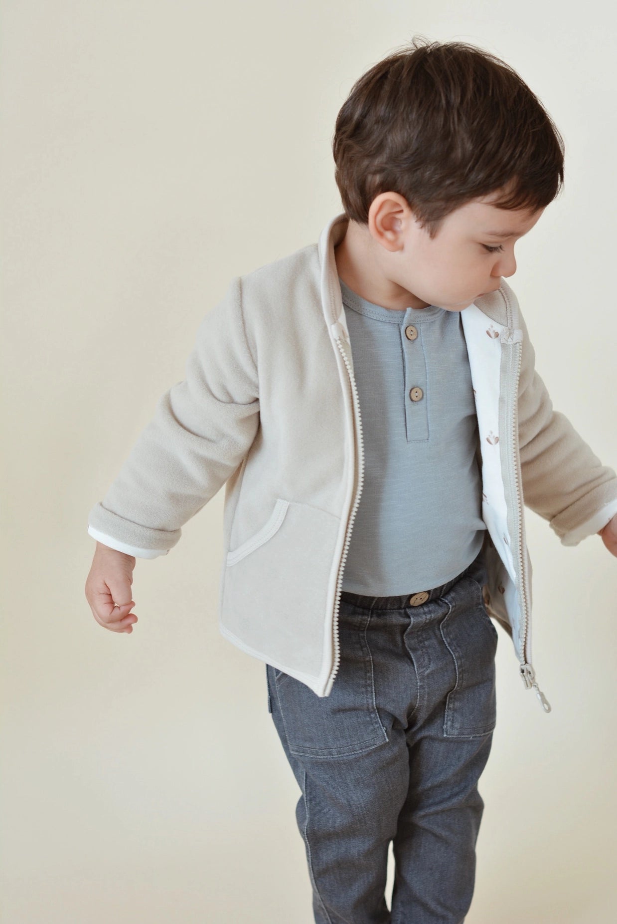 Polar Fleecejacke beige