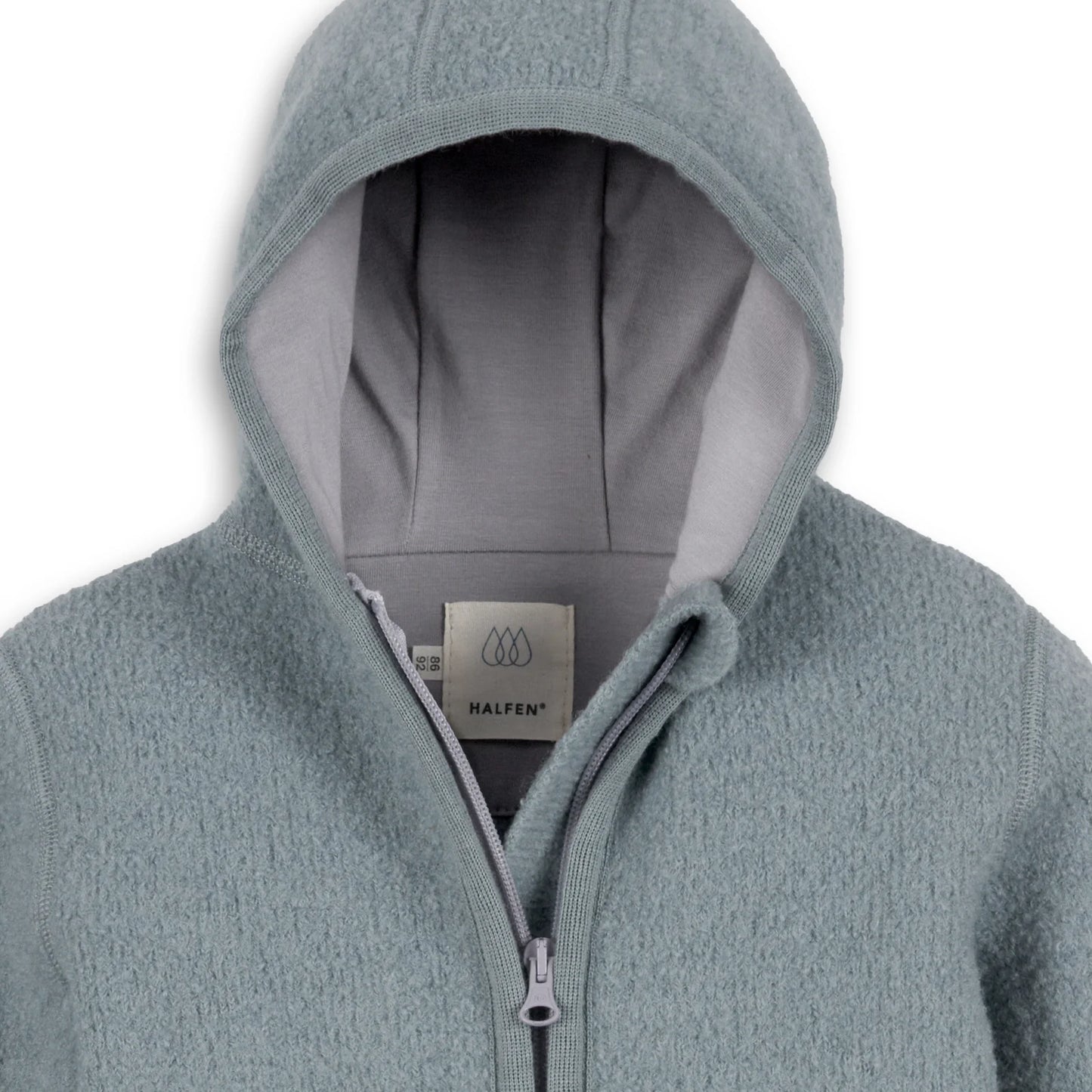 Walkoverall Rauchblau mit Reißverschluss
