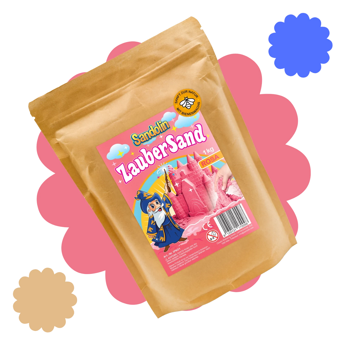 Kinetischer Sand aus Bienenwachs bunt