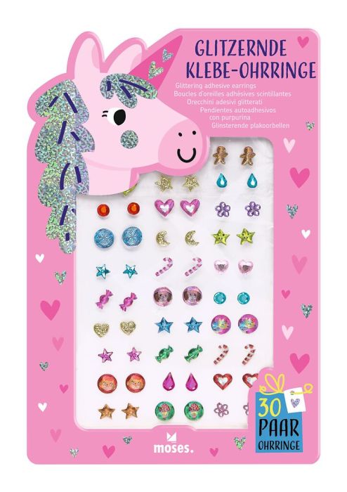 Glitzernde Klebeohrringe