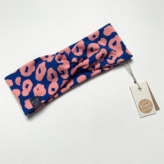 Twist Stirnband Leo Blau Pink