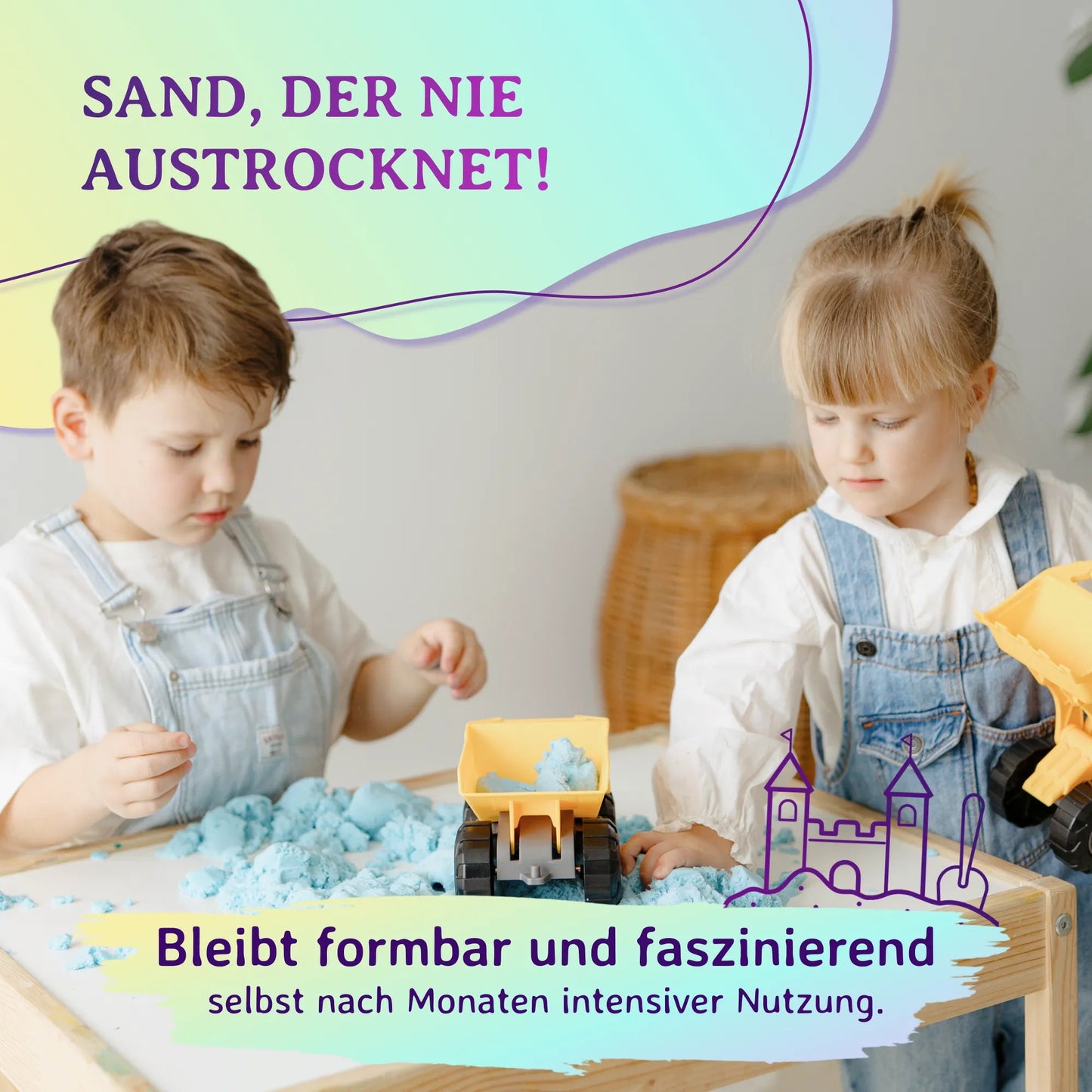 Kinetischer Sand aus Bienenwachs bunt