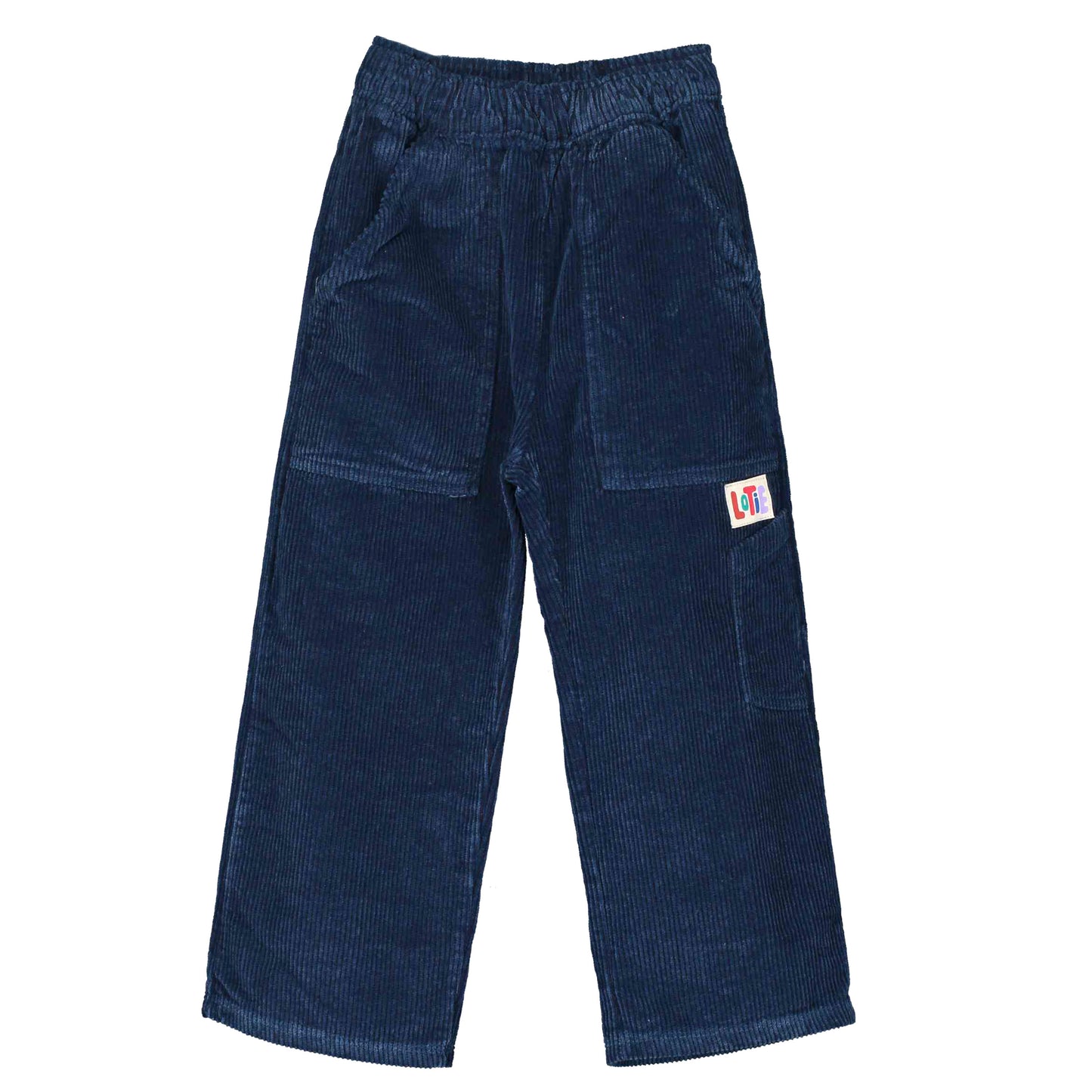 Wide Casual Cord Pants | Indigo