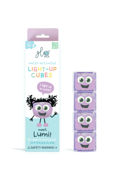 Leuchtender Badewürfel lila | Lumi Lila Glopals