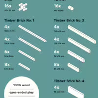 Timberix 80 Teile | Starterpaket 80
