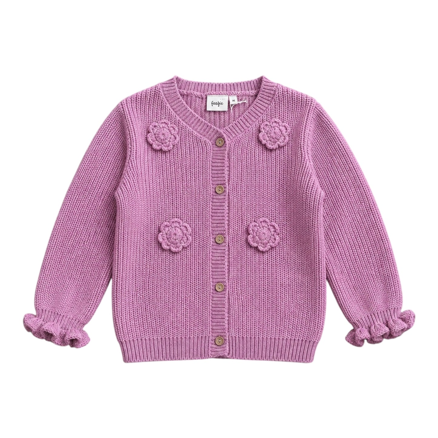 Strickjacke mit Blumen | feetje