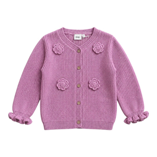 Strickjacke mit Blumen | feetje