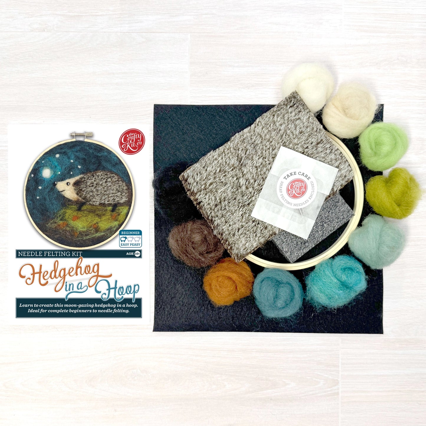 Filzset | Igel auf Stickrahmen
