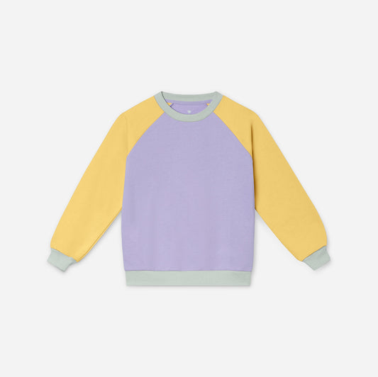 Boxy Sweater Colourblocked Lovely Lavender