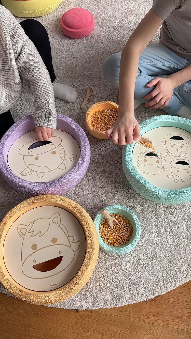 Aktivitätsplatten für Stapelstein Tierköpfe