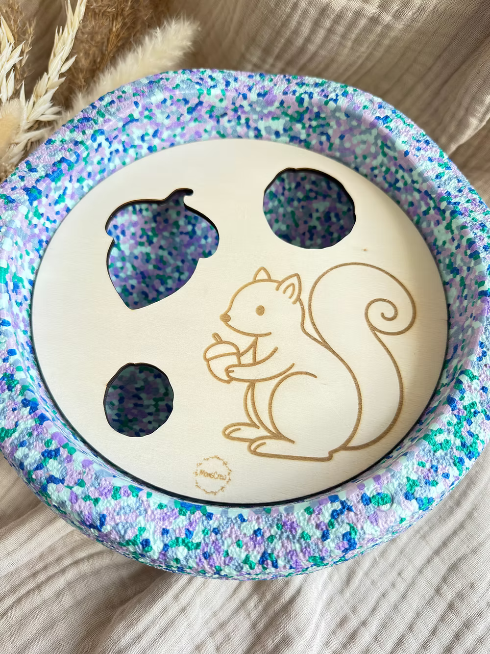 Aktivitätsplatten für Stapelstein Eichhörnchen