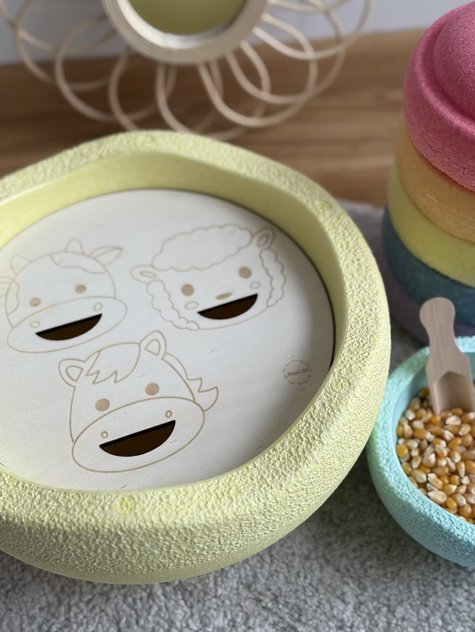 Aktivitätsplatten für Stapelstein Tierköpfe