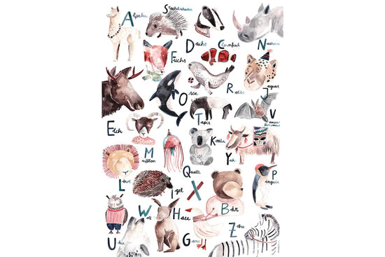 Poster ABC Tiere