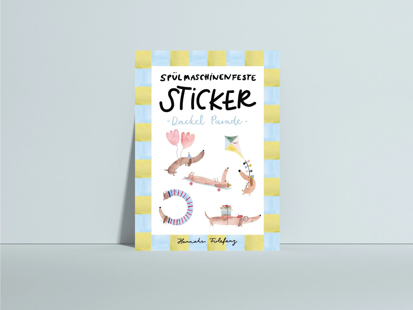 spülmaschinenfeste Sticker Dackel | Hannahs Firlefanz