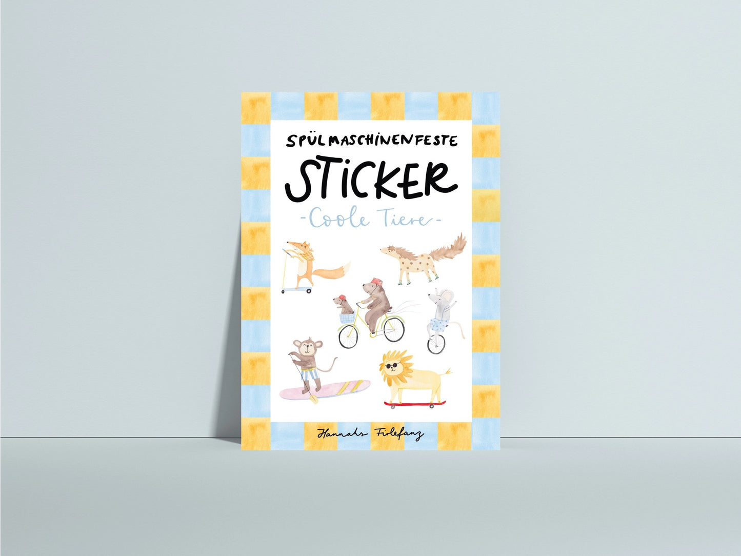 spülmaschinenfeste Sticker coole Tiere | Hannahs Firlefanz