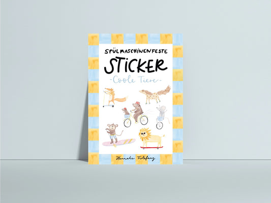 spülmaschinenfeste Sticker coole Tiere | Hannahs Firlefanz