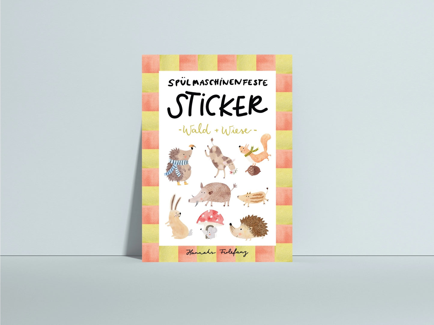 spülmaschinenfeste Sticker Wald und Wiese | Hannahs Firlefanz