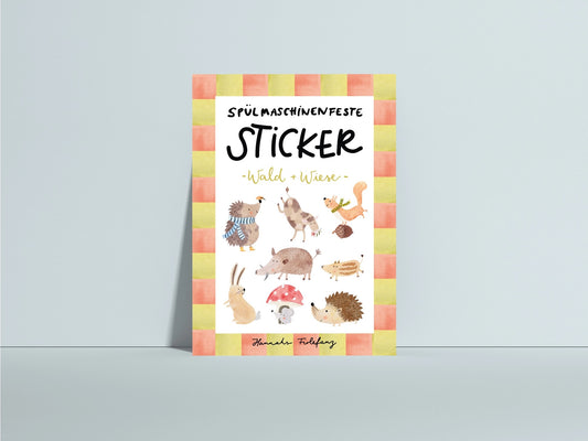 spülmaschinenfeste Sticker Wald und Wiese | Hannahs Firlefanz