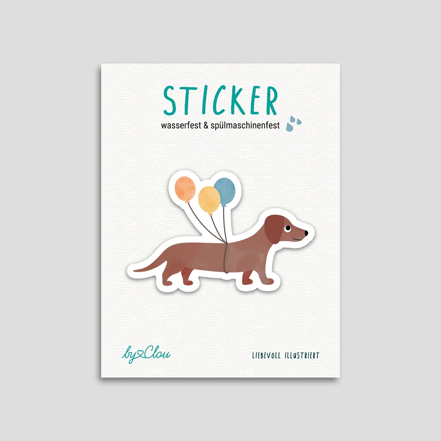 Sticker wasser- und spülmaschinenfest | verschiedene Motive