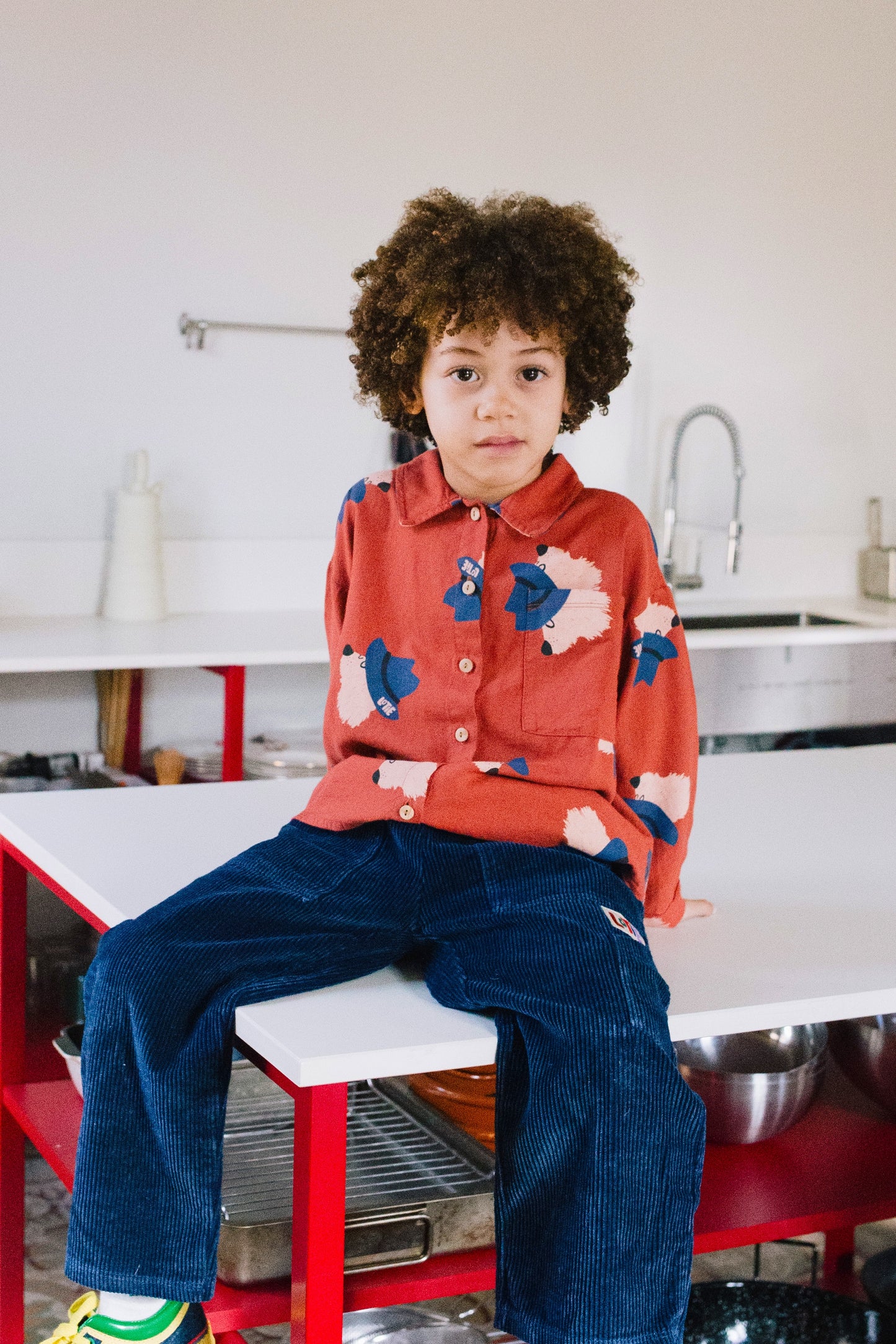 Wide Casual Cord Pants | Indigo