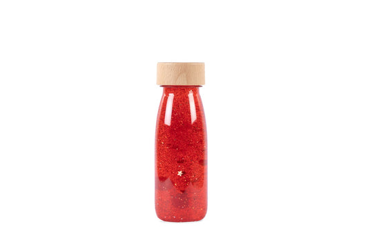 Petit Boum Sensorikspielzeug Float Bootle Red