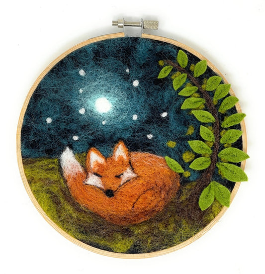 Filzset | Fuchs auf Stickrahmen