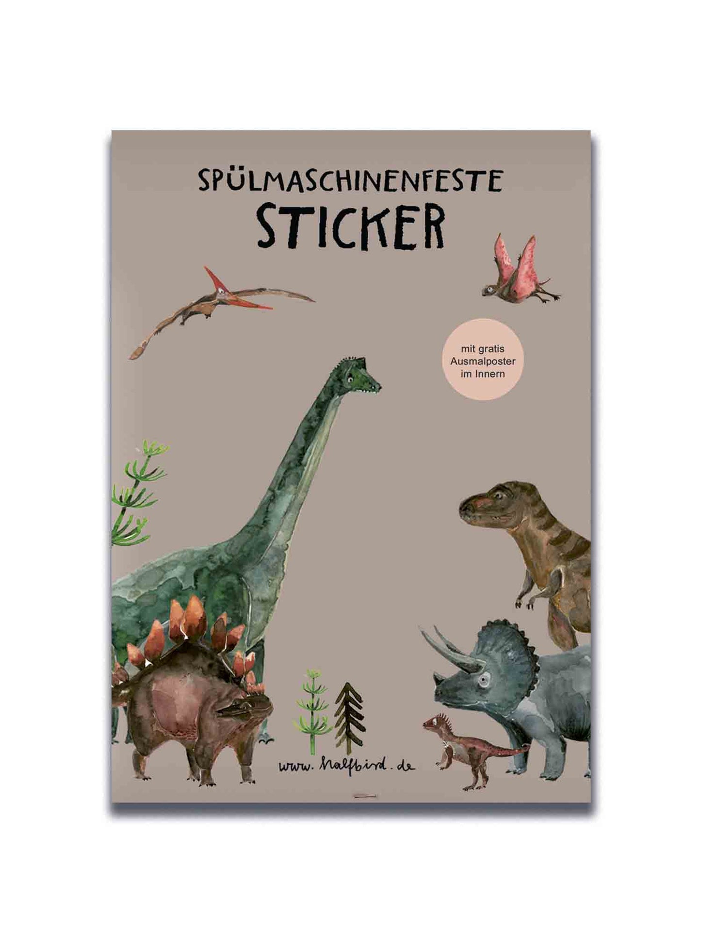 Spülmaschinenfeste Sticker - Dino