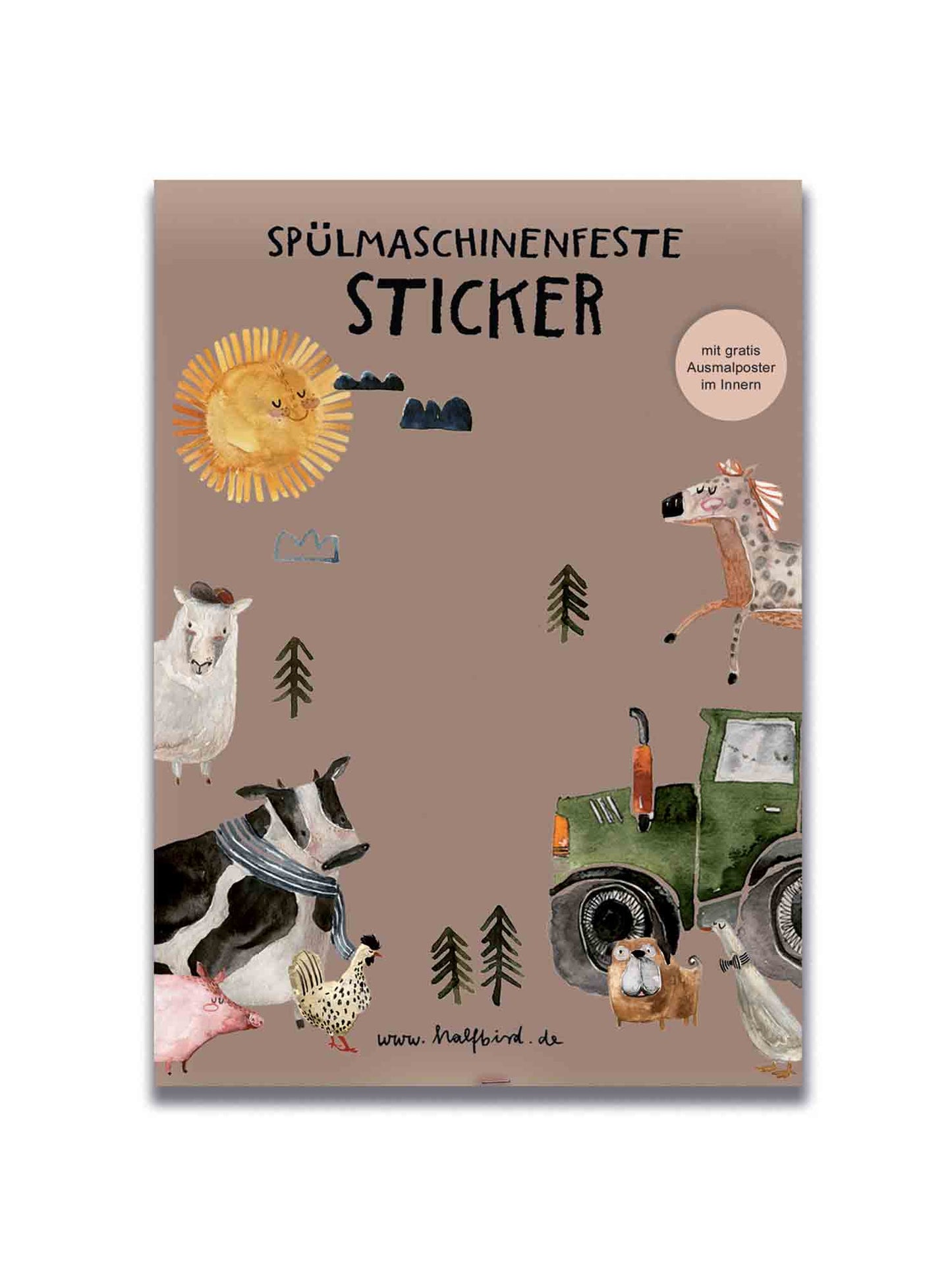 Spülmaschinenfeste Sticker - Bauernhof